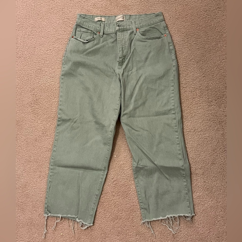 Women's High-Rise Straight Fit Cropped Jeans